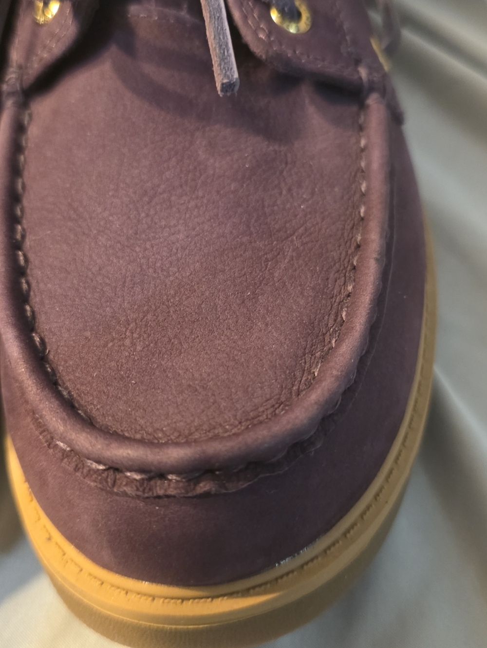 Sperry Womens Wells Boat Shoe Fig Leather Size 9 NWOB Defects - Picture 6 of 11